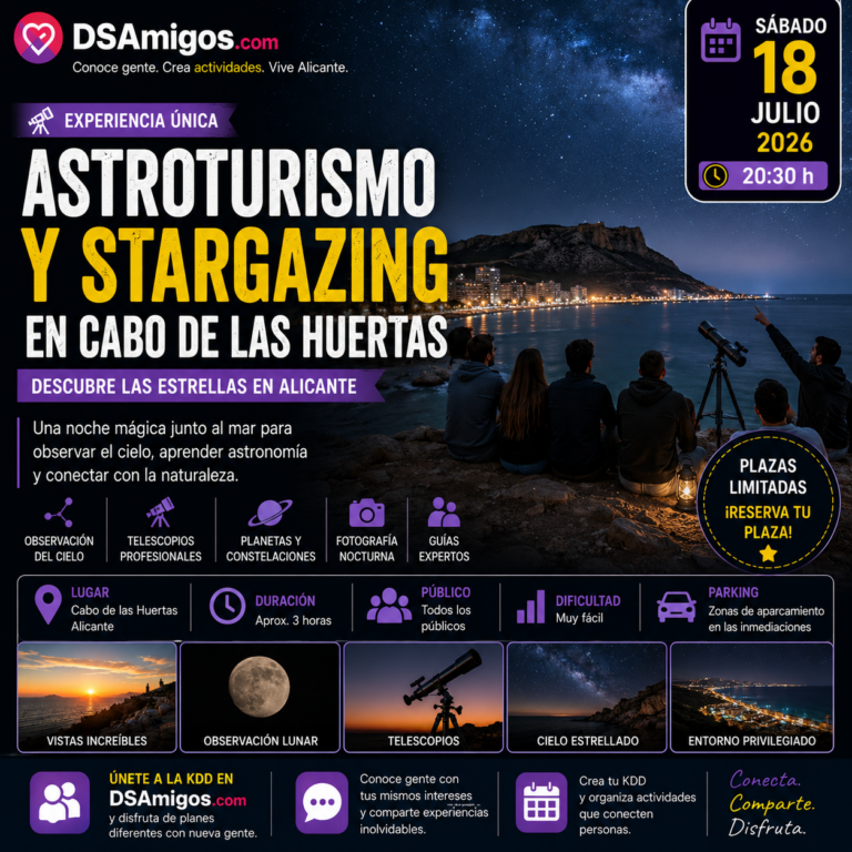 Astroturismo en Cabo de las Huertas: descubre las estrellas desde uno de los mejores miradores de Alicante