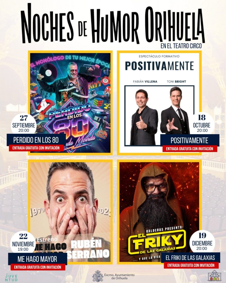 Juventud Orihuela lanza la tercera edición de ‘Noches de Humor’