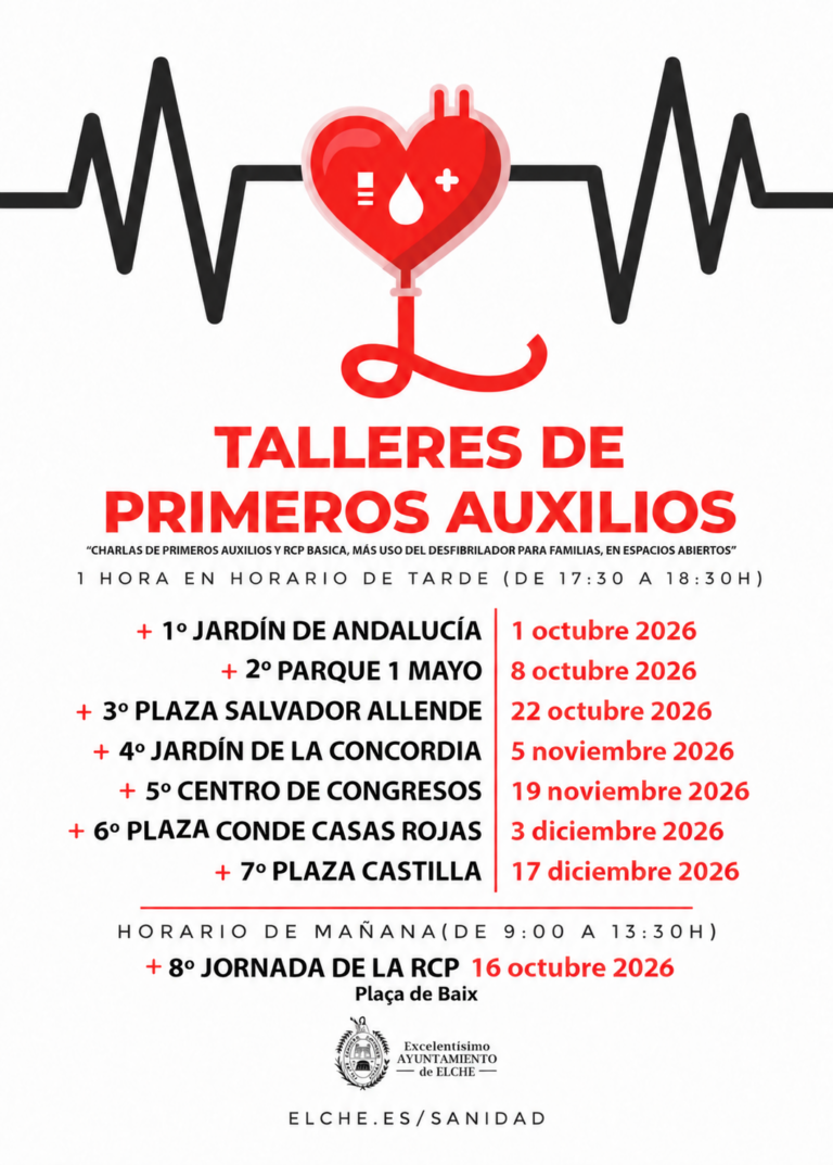 Talleres de primeros auxilios en Elche